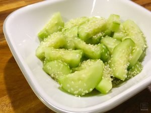 How to Make Sunomono: Japanese Cucumber Salad. Sunomono is a quick and easy japanese cucumber salad dressed with minimal ingredients. This recipe is a sweet and tangy side dish can go alongside any asian meal. | Tiny Kitchen Cuisine | http://tiny.kitchen